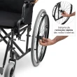 Cadeira de Rodas Dobravel Dellamed em Aço até 120KG D400